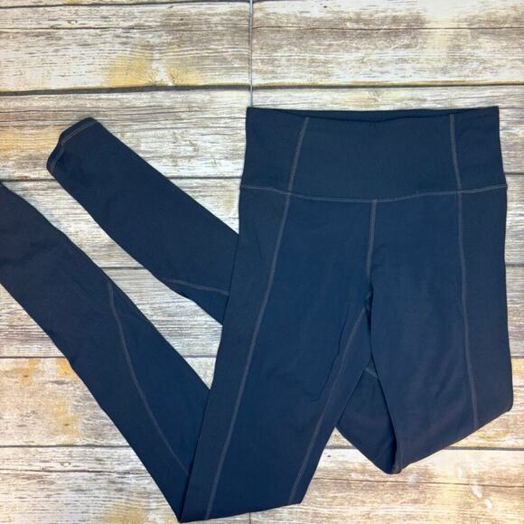 Athleta Dark Grey High Waist Ribbed Leggings Womens Sz XS - Picture 1 of 9